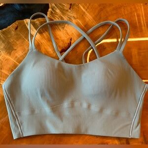 Lululemon Like a Cloud Ribbed Longline *Light Support B/C Bra - Blue/Green/Gray
